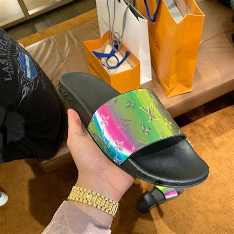 lv holographic slides|Women's Mules & Slides .